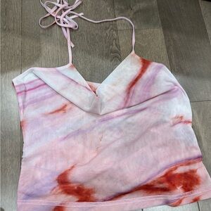 Stylish Tie-Dye Camisole in Pink and Red